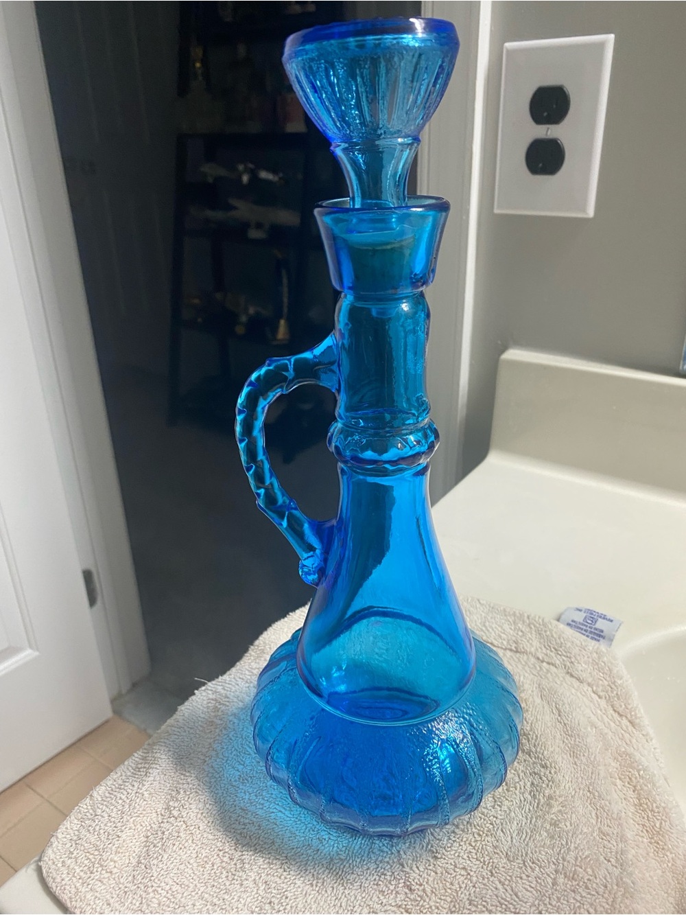 Jim Beam  Blue “ I Dream of Jeannie “ bottle with stopper